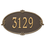 Personalized Montecarlo Bronze & Gold Finish, Standard Wall with One Line of Text