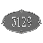 Personalized Montecarlo Pewter & Silver Finish, Standard Wall with One Line of Text