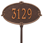 Personalized Montecarlo Antique Copper Finish, Standard Lawn with One Line of Text