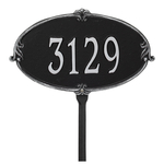 Personalized Montecarlo Black & Silver Finish, Standard Lawn with One Line of Text