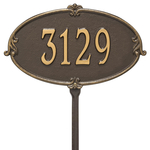 Personalized Montecarlo Bronze & Gold Finish, Standard Lawn with One Line of Text