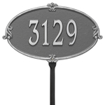 Personalized Montecarlo Pewter & Silver Finish, Standard Lawn with One Line of Text