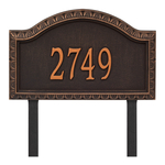 Personalized Penhurst Oil Rubbed Bronze Plaque Grande lawn with One Line of Text