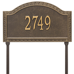 Personalized Penhurst Bronze & Gold Plaque Grande lawn with One Line of Text