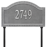 Personalized Penhurst Pewter & Silver Plaque Grande lawn with One Line of Text