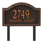 Personalized Penhurst Oil Rubbed Bronze Plaque Grande lawn with Two Lines of Text