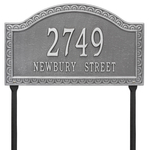 Personalized Penhurst Pewter & Silver Plaque Grande Lawn with Two Lines of Text