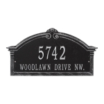 Personalized Roselyn Arch Black & Silver Plaque Grande Wall with Two Lines of Text