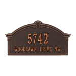 Personalized Roselyn Arch Oil Rubbed Bronze Plaque Grande Wall with Two Lines of Text