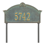 Personalized Roselyn Arch Bronze & Verdigris Plaque Grande Lawn with One Line of Text