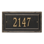 Personalized Gardengate Black & Gold Plaque Grande Wall with One Line of Text