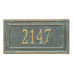 Personalized Gardengate Bronze & Verdigris Plaque Grande Wall with One Line of Text