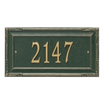 Personalized Gardengate Green & Gold Plaque Grande Wall with One Line of Text