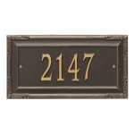Personalized Gardengate Bronze & Gold Plaque Grande Wall with One Line of Text