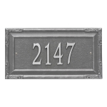 Personalized Gardengate Pewter & Silver Plaque Grande Wall with One Line of Text