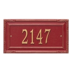 Personalized Gardengate Red & Gold Plaque Grande Wall with One Line of Text