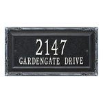 Personalized Gardengate Black & White Plaque Grande Wall with Two Lines of Text