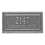 Personalized Gardengate Pewter & Silver Plaque Grande Wall with Two Lines of Text