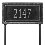 Personalized Gardengate Black & Silver Plaque Grande Lawn with One Line of Text