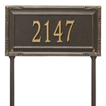 Personalized Gardengate Bronze & Gold Plaque Grande Lawn with One Line of Text