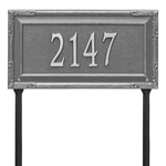 Personalized Gardengate Pewter & Silver Plaque Grande Lawn with One Line of Text