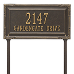 Personalized Gardengate Bronze & Gold Plaque Grande Lawn with Two Lines of Text