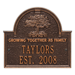 Family Tree Anniversary Wedding Personalized Plaque Antique Copper