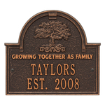 Family Tree Anniversary Wedding Personalized Plaque Oil Rubbed Bronze