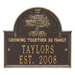 Family Tree Anniversary Wedding Personalized Plaque Bronze & Gold