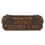 Daisy Welcome Anniversary Personalized Plaque Oil Rubbed Bronze