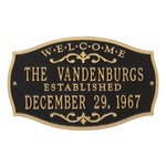 Brookfield Welcome Anniversary Personalized Plaque Black & Gold