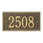 Personalized Masons Rectangle Antique Brass Finish, Standard Wall with One Line of Text