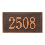 Personalized Masons Rectangle Antique Copper Finish, Standard Wall with One Line of Text