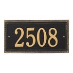 Personalized Masons Rectangle Black & Gold Finish, Standard Wall with One Line of Text