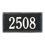 Personalized Masons Rectangle Black & White Finish, Standard Wall with One Line of Text
