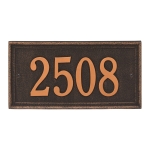 Personalized Masons Rectangle Oil Rubbed Bronze Finish, Standard Wall with One Line of Text