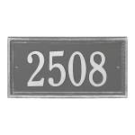 Personalized Masons Rectangle Pewter & Silver Finish, Standard Wall with One Line of Text