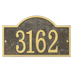 Fast & Easy Arch House Numbers Plaque Bronze and Gold