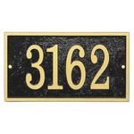 Fast & Easy Rectangle House Numbers Plaque Black and Gold
