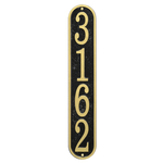 Fast & Easy Vertical House Numbers Plaque Black and Gold