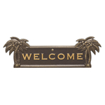 Palm Tree Welcome Plaque Bronze & Gold