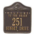Personalized Welcome To The Beach Plaque Bronze & Gold
