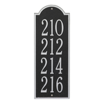 New Bedford Medium Wall Plaque Holds up to 4 Lines of Text, Finished Black & Silver