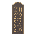 New Bedford Medium Wall Plaque Holds up to 4 Lines of Text, Finished Bronze & Gold