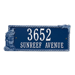 Personalized Seagull Rectangle Plaque Blue & White