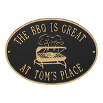 Personalized Grill Plaque Black & Gold