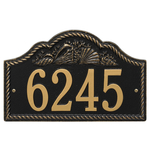 Personalized Rope Shell Arch Plaque Wall Black & Gold