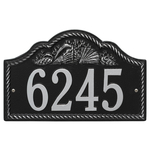 Personalized Rope Shell Arch Plaque Wall Black & Silver