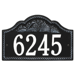 Personalized Rope Shell Arch Plaque Wall Black & White