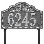Personalized Rope Shell Arch Plaque Lawn Pewter Silver